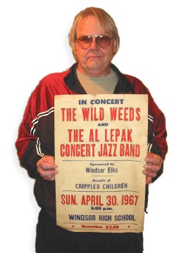 Big Al (circa 2002) with Windsor High concert poster (circa 1967)